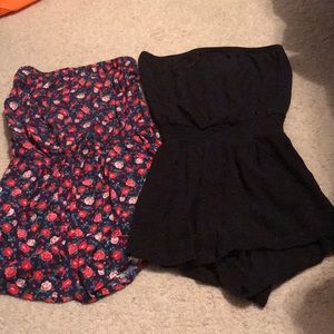 WORN ONCE strapless forever 21 rompers